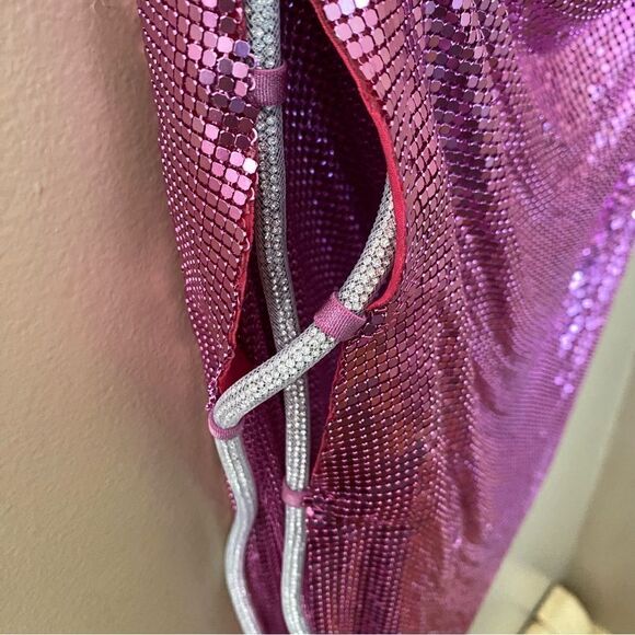 H:ours Millie Mini Dress chainmail metal mesh hot pink party cocktail Revolve - Picture 13 of 16